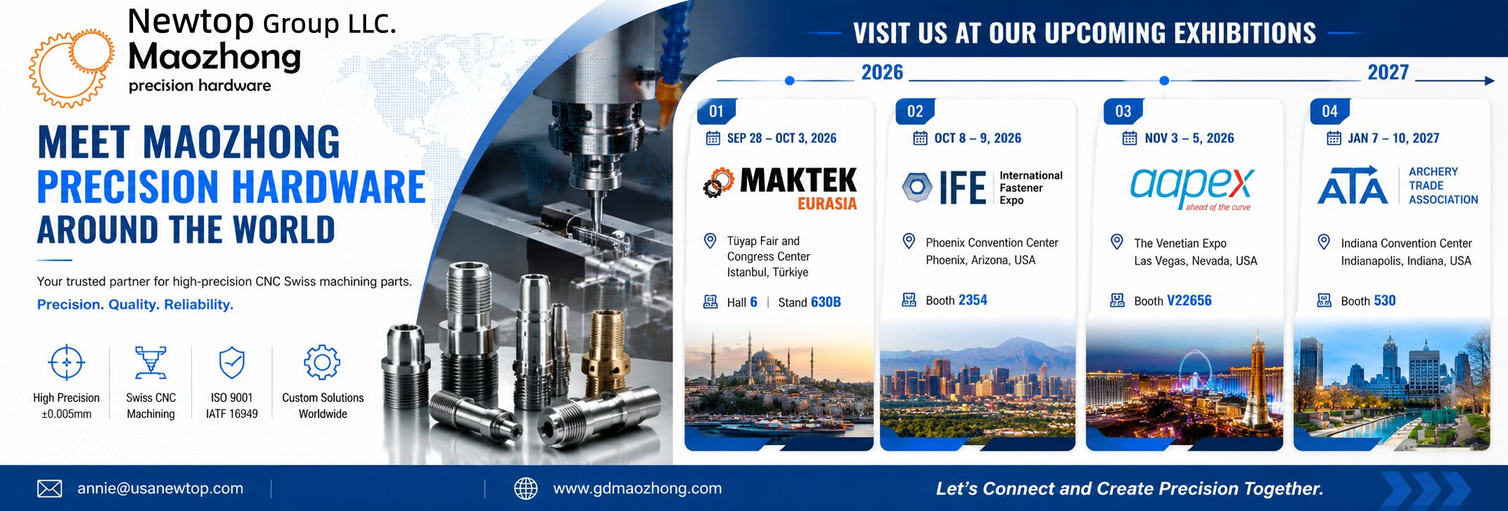 Meet Maozhong Precision Hardware at Global Exhibitions in 2026&ndash;2027